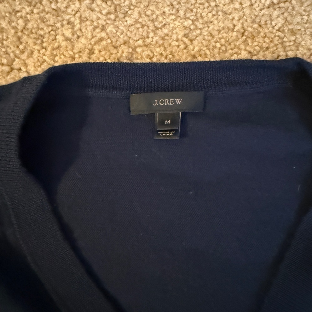 J. Crew Deep Blue V-Neck Top - Picture 4 of 6